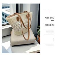 Bolso de paja para mujer nuevo bolso de hombro de gran capacidad para vacaciones al aire libre en la playa junto al mar - details 7