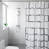 Cortina De Ducha Impermeable Moderna Y Ecológica Con Gancho Para Baño Resistente Al Mildew Y Duradera Accesorio De Baño Con Estampado Contemporáneo - details 0
