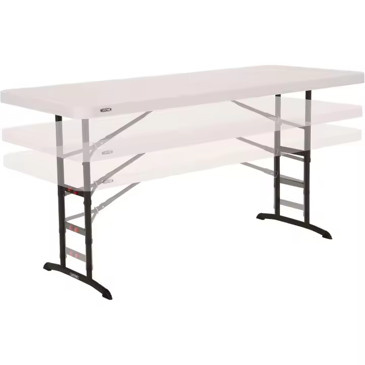 Mesa de Catering Cuadrada Portátil Ultraresistente 183x76cm, Altura Ajustable Peso 15kg, Duradero - 1