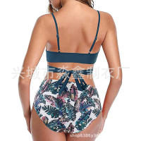 Bikini de dos piezas de cintura alta con estampado de leopardo, traje de baño sexy para mujer - details 26