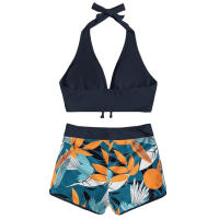 Conjunto de Bikini para mujer, traje de baño dividido, pantalones cortos, corbata, estilo brasileño, talla S a XL - details 5