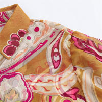 OUWU- Nueva llegada de primavera camisa de mujer estampado Floral manga larga cuello translúcido Vintage estilo francés elegante señora abotonada - details 4