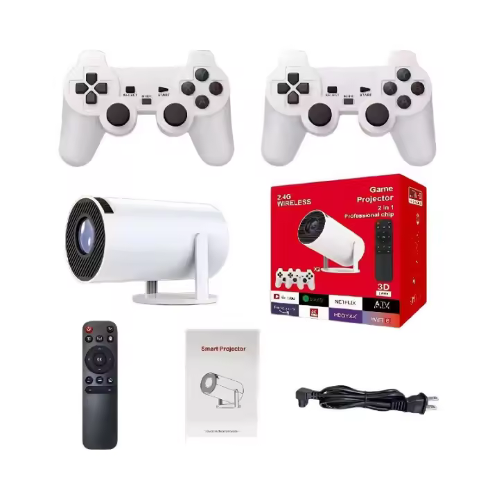 UNITROOP Proyector de Juegos Android 11 Control Remoto Inalámbrico Tarjeta TF WIFI Dual 1280x720P - 1