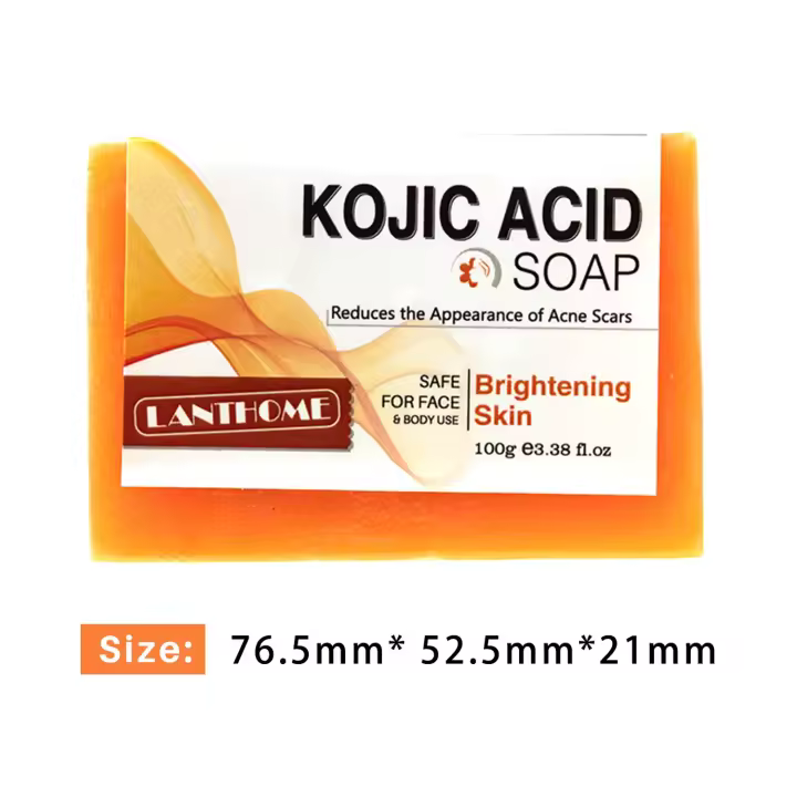 Jabón blanqueador de ácido kójico, Kit de 2 uds hecho a mano, Reduce el punto de drak, melasma, limpieza profunda, brillo de la piel, suave e hidrataizado - 1