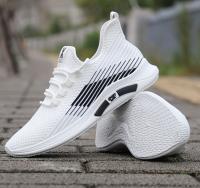 Zapatillas de deporte de malla transpirable para hombre - Suela de goma antideslizante ligera, comodidad para todas las estaciones para gimnasio, correr y uso casual - Accents blancos y negros, zapatos de gimnasio, diseño deportivo elegante, plantilla de - details 3