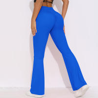 Leggings a prueba de sentadillas para mujer, levantamiento de glúteos, pantalones de tiburón micro acampanados, pantalones de yoga de cintura alta - details 21