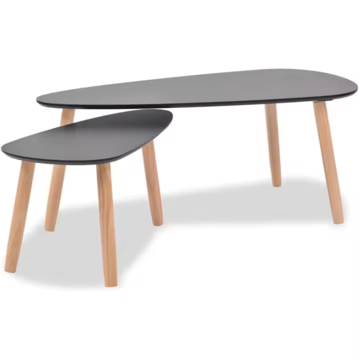 Mesita Auxiliar de Madera Maciza de Pino - 1