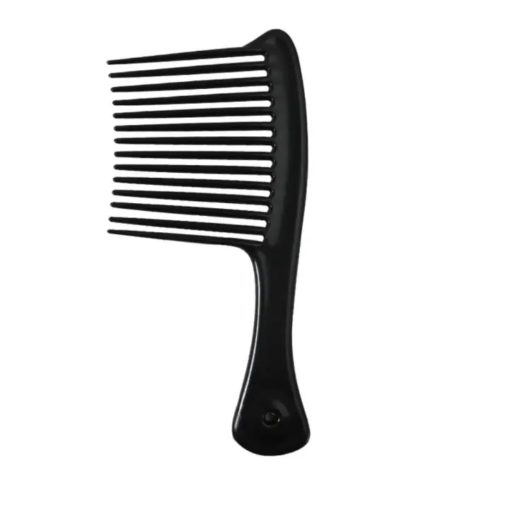 Peine de dientes anchos grandes para peluquería, peine alisador antiestático, cepillo de estilismo para teñir, herramienta de estilismo, peine de cabeza de aceite portátil - 1