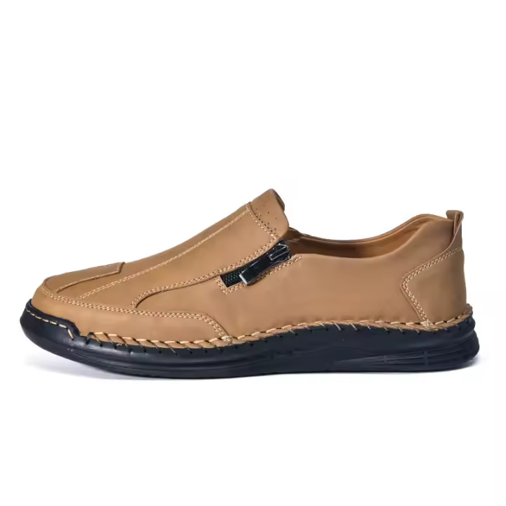 Zapatos casuales de cuero para hombre verano 2025 Mocasines bajos de talla grande, hechos a mano y elegantes - 1