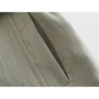 - Primavera Verano 2025 Moda Mujer Chaleco Cuello Alto con Cinturón Sin Mangas + Pantalones Largos de Pierna Ancha de Cintura Alta - details 12