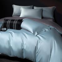 Juego de Ropa de Cama de Algodón de Alta Densidad Antibacteriano 5A Color Sólido, Sencillo y Lujoso - details 1