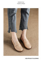 Zapatos de cuero con tacón grueso simple, suela suave, de 4 cm de altura, zapatos pequeños de cuero. - details 16