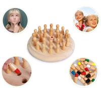 Juguete de habilidad cognitiva para niños, juego de ajedrez con memoria de madera, divertido juego de mesa de bloques, juguetes - details 0