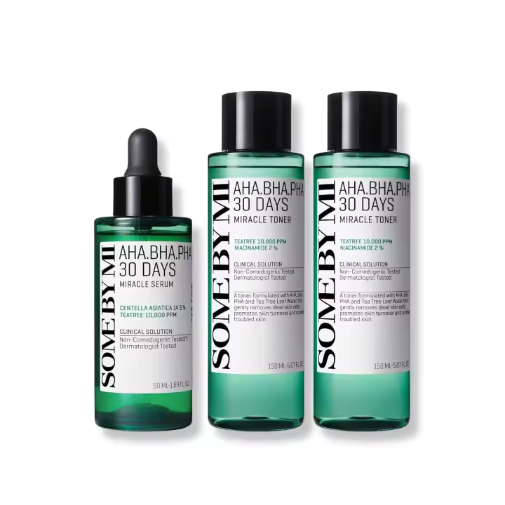SOME BY MI Serum + AHA BHA PHA Tónico milagroso de 30 días - Paquete de 2 - 1