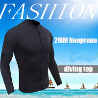 Top de neopreno de 2MM para hombre, traje de buceo dividido, chaqueta cálida para deportes acuáticos, natación, esnórquel, surf - details 1