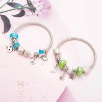 Pulsera Simple Pandora Glazed Gem Beads Key Lock, colgante de amor, brazalete Vintage de lujo ligero para mujer, regalo de joyería - details 7