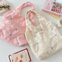 Bolso portátil de estilo coreano con lazo para mujer, bolsa Hobo de tela dulce, bolso de lona para ir al trabajo, para axilas - details 7