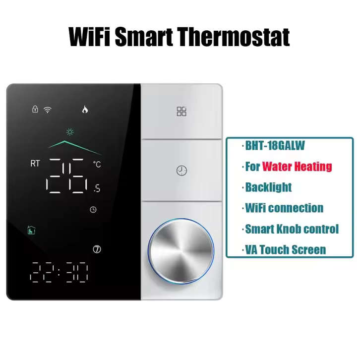 Termostato de aire acondicionado inteligente con WIFI, controlador de temperatura para refrigeración, calefacción, válvula termostática Programable, Google Home, Alex - 1