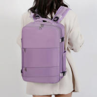 Bolsa de viaje portátil de gran capacidad para ordenador portátil de negocios, mochila informal multicapa con doble cremallera - details 0