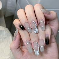 Caja de 24 piezas uñas removibles estilo corto parches uñas postizas uñas tabletas - details 81