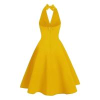 Vestido de Olla Swing Elegante de Verano Halter Vintage Hepburn para Mujeres - details 1