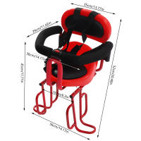 Asiento trasero de bicicleta para niños, accesorio de bicicleta, adecuado con cojín de asiento para niños - details 2