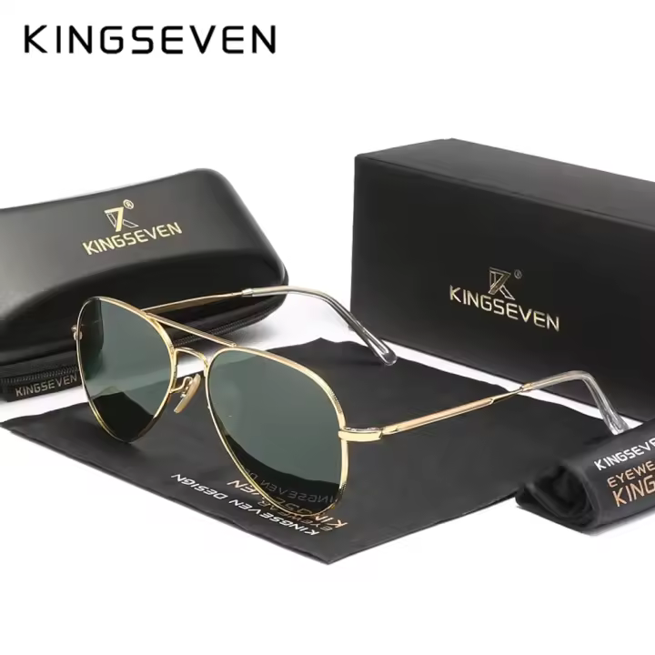 Gafas de Sol de Aleación de Pilot UV400 con Polarización Marco Completo con Estilo Retro Lujo para Mujeres Gafas de Parrasnis de Primavera/Verano - 1