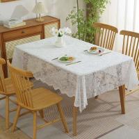 Romántico Ence estilo francés mesa de boda blanca, manteles de mesa de comedor, decoraciones de cocina - details 1