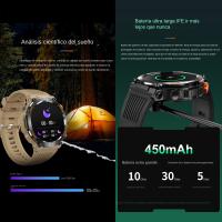 El Smart Watch militar para los hombres responde/hace la llamada, reloj elegante con el compás de la linterna del LED - details 5