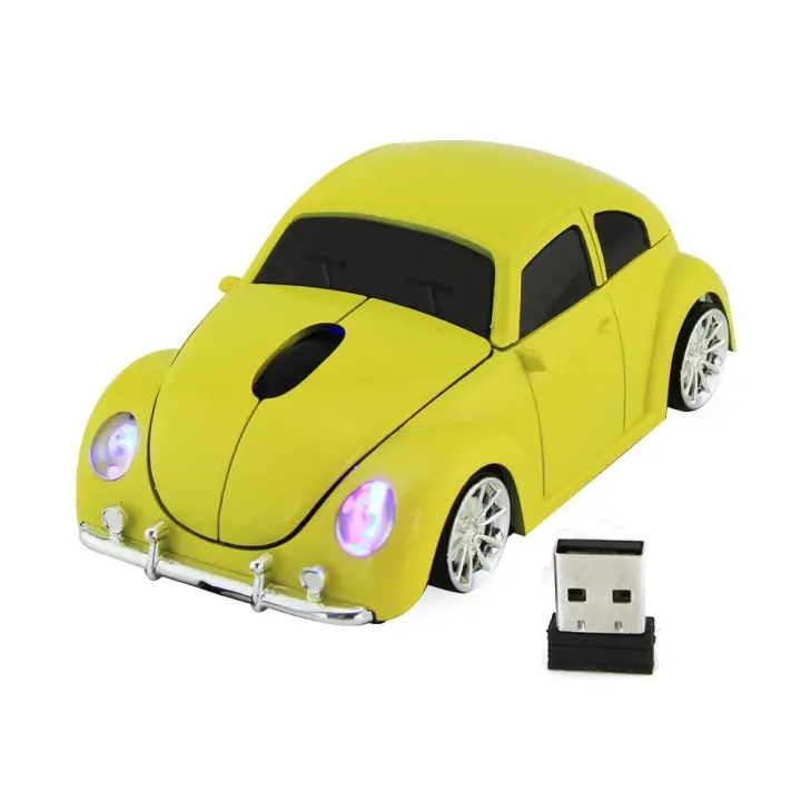 Ratón inalámbrico con forma de coche, inalámbrico con receptor, ratón de ordenador, baterías AAA, potencia de 1000DPI, ordenador óptico Mause - 1