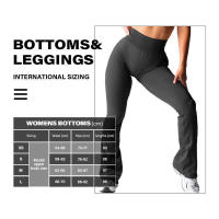 Leggings acampanados negros suaves Pantalones de yoga para gimnasio, entrenamiento deportivo informal - details 0