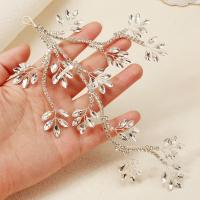 Pinza para el pelo de novia de cristal de estilo francés, forma de ramas, horquilla plateada para novia, tocado de boda de perlas de lujo, accesorios para novia - details 13