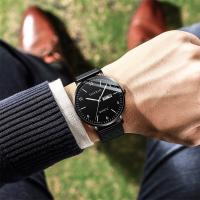 Hombre impermeable doble calendario tendencia cielo estrellado no mecánico reloj de cuarzo - details 1
