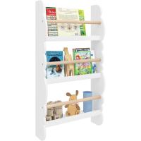 Pared Estantería Frontal de Madera Organizador Pequeño de Libros Juguetes para Habitaciones de niños Sala de Juego Guardería, Blanco - details 7