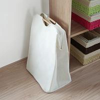 Cesta de Lavandería Moderna de Tela Oxford Grande, Plegable, Mango de Madera - details 1