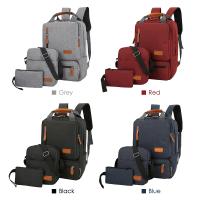 Conjunto de mochila de 3 piezas para hombre y mujer, bolso de hombro para ordenador portátil, bolsillo pequeño para viaje, escuela - details 0