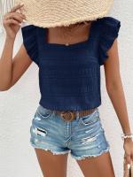 Top de Manga sin Volantes para Mujer Moderno 2024 Blusa de Estilo Simple y Chic para Altas - details 28