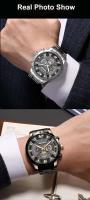 Reloj de Cronómetro de Cuarzo de Lujo para Hombres Leten Correa de Acero Impermeable - details 8