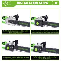 ONEGREEN-motosierra eléctrica sin escobillas de 8000W y 16 pulgadas, sierra de poda con batería inalámbrica, herramientas eléctricas para carpintería para juego de batería de 21V y 18V - details 4