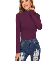 Ropa interior térmica de lana merina para mujer, Top de manga larga con cuello alto falso, camisa con capa Base, antiolor, 100% - details 16