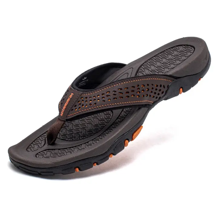 Chanclas de verano para hombre, sandalias de talla grande, zapatos de playa de moda para hombre, chanclas de punta. - 1