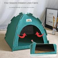 Tienda de campaña para mascotas, nido para gatos y perros para todas las estaciones, esterilla de verano para exteriores, casa plegable transpirable - details 1