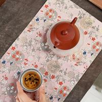 Mantel de tela Retro portátil, camino de mesa elegante de doble cara, impermeable, suave, para banquete de té, hogar - details 12