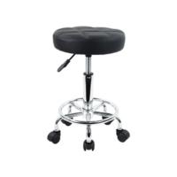 KKTONER Taburete con Ruedas Giratorio Ajustable en Altura Negro - details 7