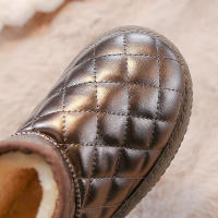 Botas térmicas para niños y niñas, botines de nieve antideslizantes, cálidos y gruesos, de felpa, a cuadros, para otoño e invierno, 2024 - details 8