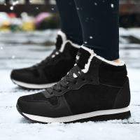 Botas De Hombre Invierno Casuales Confortables Con Peluche Plush Suela De Goma Botines De Nieve Tacón Bajo Cordones round Toe - details 6