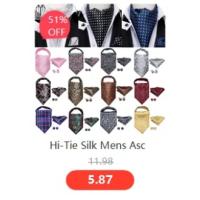 Chaleco de seda sólida para hombre, corbata de color champán, rosa, azul, verde, morado y rojo, gemelos de pañuelo, clips formales para boda y negocios - details 83