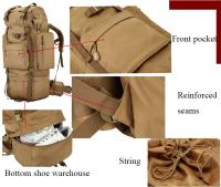 Mochila GRANDE DE 70L para deportes al aire libre, bolsa táctica militar 3P para senderismo, Camping, escalada, impermeable, resistente al desgaste, de nailon - details 7