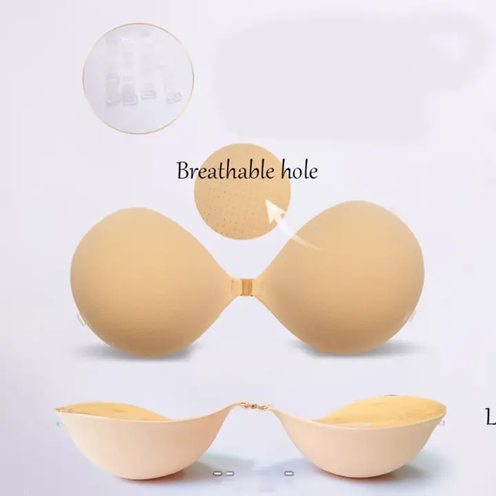 Sujetador adhesivo transpirable de 5 cm de grosor, cinta de silicona para pezones, sujetador de realce frontal, adhesivo invisible reutilizable para el pecho sin tirantes - 1