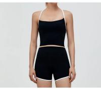 Pantalones cortos de Yoga para mujer, Shorts deportivos finos de cintura alta, mallas transpirables de secado rápido, ajustados, para entrenamiento y Fitness - details 10